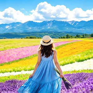 [Hokkaido Summer Flower Viewing] Shikisai no Oka & Farm Tomita & Blue Pond & Waterfall & Patchwork Tour One-Day Trip | Depart from Sapporo